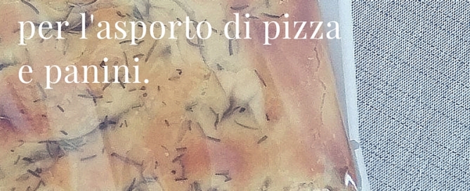 Nuovo sacchetto perl'asporto di pizza e panini.